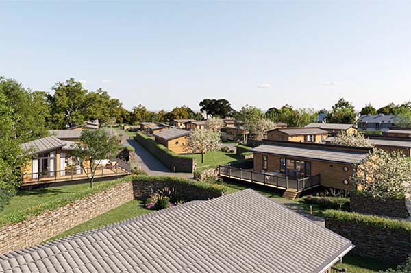 Drone View of Atlantic bays Holiday Park Padstow